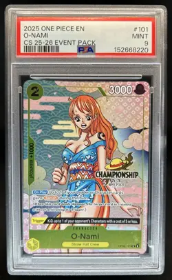 2025 One Piece CS Event Pack O-Nami #OP06-101 PSA 9 - Image 1