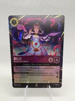 Disney Lorcana Belle Accomplished Mystic 41/P3 Quest Promo DCA Exclusive - Image 1