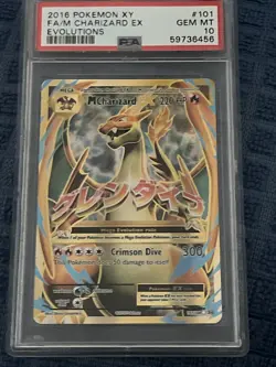 Pokemon XY Evolutions 2016 Full Art M Mega Charizard EX 101/108 PSA 10 Gem Mint - Image 2