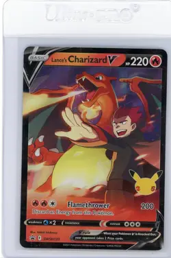 Pokemon Celebrations Lance's Charizard V SWSH133 Promo 25th Anniversary - Image 1