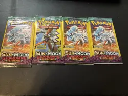 Pokemon TCG Guardians Rising Booster Pack Art Set of 4 SEALED 3 Cards - Image 1