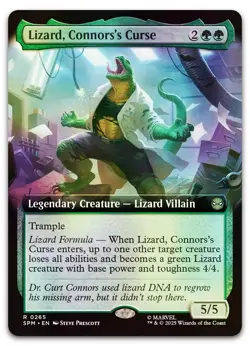 Lizard, Connors's Curse (Extended Art) #265 (Foil) (NM) Spider-Man SPM Magic MTG - Image 1