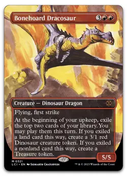 Bonehoard Dracosaur (Borderless) #321 (NM) Lost Caverns of Ixalan LCI Magic MTG - Image 1