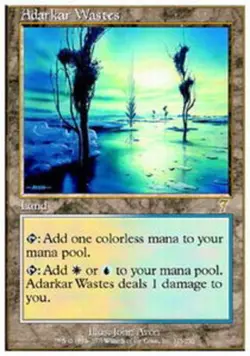 Moderatly Played, English - 1 x MTG Adarkar Wastes Seventh Edition - Image 1