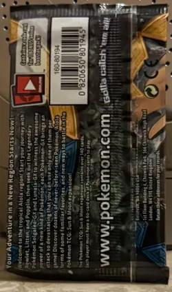 Pokemon TCG 2017 Sun and Moon Base Set Sealed Booster Pack 820650801945 - Image 2