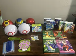 Lot Of Pokemon TCG Accessories, Tins, Boxes (All empty) - Image 1