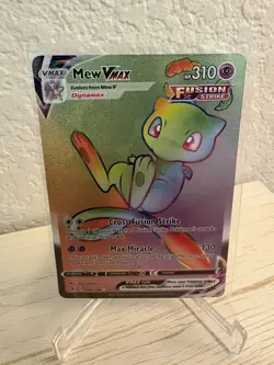 Pokemon Mew VMAX 268/264 Fusion Strike Secret Rare Full Art Holo Psychic - Image 1
