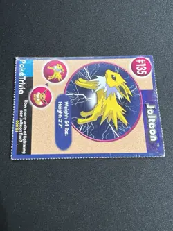 Pokemon Poke Trivia Jolteon #135 Burger King Card LP - Image 3
