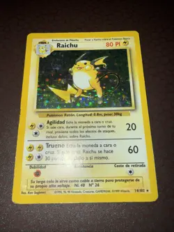 Pokemon! Raichu (Spanish) - Base Set - Holo -14/102- MP! - Image 1