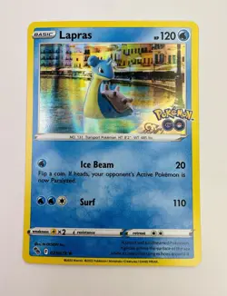 Pokemon TCG Single Card Lapras Tinsel Holo Rare 023/078 Pokemon GO 2022 - Image 1
