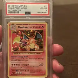 Pokemon TCG XY Evolutions Charizard 11/108 Holo PSA 8 - Image 1