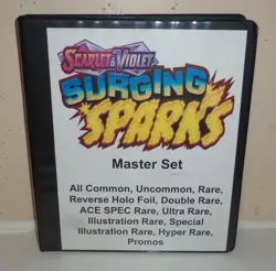 Pokemon TCG Surging Sparks Near Complete Master Set In Binder - Image 1