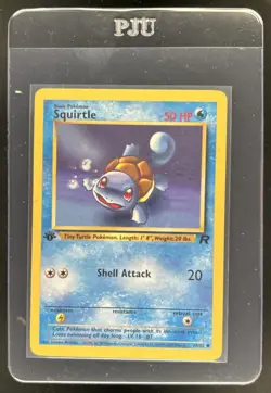 2000 Pokemon Team Rocket First Edition Squirtle #68/82 - Image 1