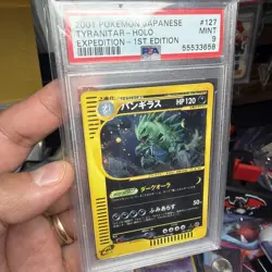 2001 POKEMON JPN EXPEDITION 1ST ED #127 TYRANITAR-HOLO PSA 9 - Image 4
