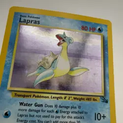 Pokemon Fossil Laparas Vintage Holo Rare Pokemon Card 10/62 WOTC TCG Free Ship! - Image 2