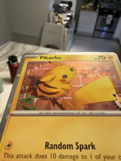 Fart Swirl 🌀 Pikachu 051/162 Cosmos Holo Bleed Error Rare Pokemon Day Promo ✨ - Image 1