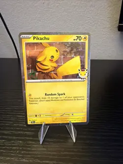 Fart Swirl 🌀 Pikachu 051/162 Cosmos Holo Bleed Error Rare Pokemon Day Promo ✨ - Image 2