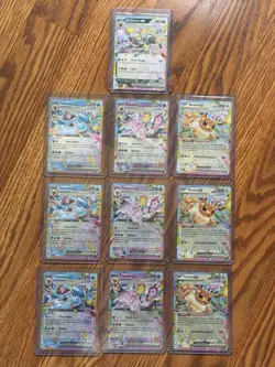 Lot of 10 Prismatic Evolutions Pokemon EX Holo - Image 1