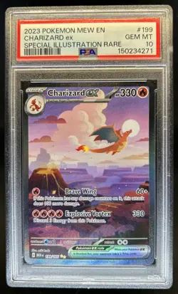 2023 Pokemon SV 151 Charizard ex #199/165 PSA 10 GEM MINT - Image 1