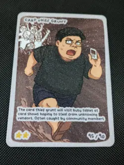 Card Thief Grunt 95/90 - Set Hit Holo - Pokedoodles Set 1 Fan Art- Pokemon - Image 1