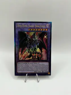 YuGiOh Red-Eyes Dark Dragoon RA02-EN021 Prismatic Ultimate Rare 1st Ed N/M - Image 1