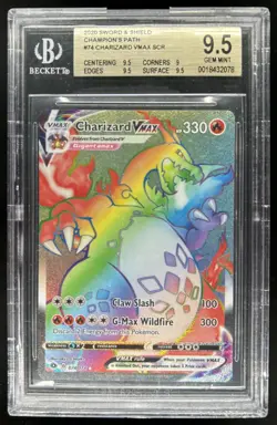 2020 Pokemon SWSH Champion's Path Charizard VM #074/073 BGS 9.5 - Image 1