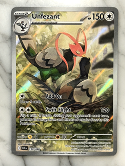 Unfezant Pokemon TCG Illustration Rare Full Art 150/086 Black Bolt- NM Condition - Image 1