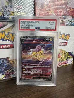 Pokemon TCG Raikou v GG41/GG70 Crown Zenith: Galarian Gallery Holo PSA 9 - Image 1
