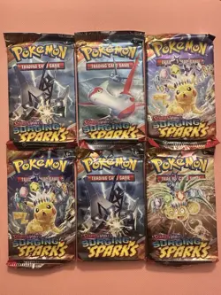 Pokemon TCG - Surging Sparks Booster Pack - SV08: (6) Booster Packs - Image 1