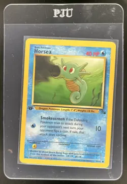 1999 Pokemon Fossil 1st Edition Horsea #49/62 - Image 1