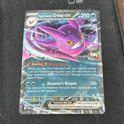 Pokemon Team Rocket's Crobat ex 122/182 Destined Rivals Double Rare 310 HP Holo - Image 1