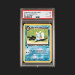 2000 Pokemon Rocket Dark Wartortle #46 1st Edition PSA 8 - Image 1