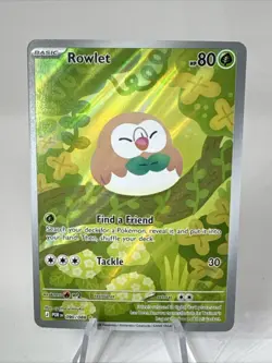 Pokemon Rowlet 090/088 Mega Evolution Perfect Order Holo Full Art Brand New Rare - Image 1
