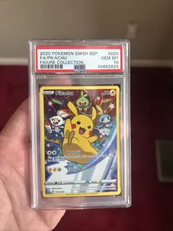 2020 Pokemon Pikachu SWSH020 Black Star Promo Full Art PSA 10 GEM MINT - Image 1