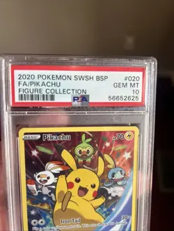2020 Pokemon Pikachu SWSH020 Black Star Promo Full Art PSA 10 GEM MINT - Image 2
