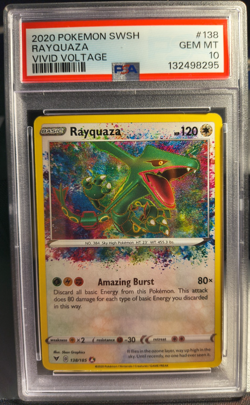 Rayquaza 138 Vivid Voltage Pokemon PSA 10 - Image 1