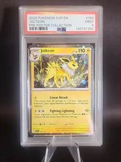 2025 Pokemon SVP Jolteon Pre Poster Collection #169 PSA 9 - Image 1