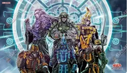 YuGiOh Duel Playmat 6 SIX SAMURAI CCG TCG Trading Card Game Mat &Bag ygo - Image 1