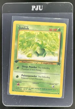 2000 Pokemon Team Rocket First Edition Oddish #63/82 - Image 1