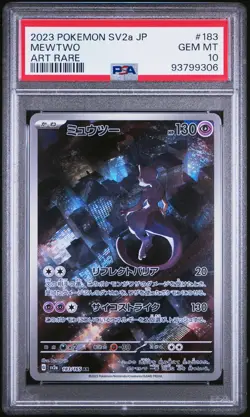 Pokemon 151 Card MEWTWO Sv2a Jap PSA 10 183/165 Japanese Alt Art 2023 - Image 1