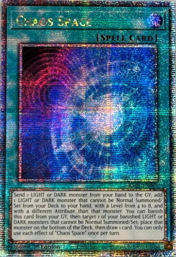 Chaos Space RA01-EN065 - 1st Edition Quarter Century Secret Rare YuGiOh TCG Card - Image 1