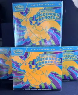 4 x Pokemon TCG Ascended Heroes Elite Trainer Box-ETB Brand New/Factory Sealed - Image 1