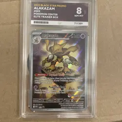 ACE 8 Pokemon Mega Evolution Alakazam 009 Pokemon Center Stamp Black Star Promo - Image 1