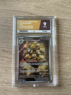 ACE 9 Pokemon Mega Evolution Alakazam 009 Pokemon Center Stamp Black Star Promo - Image 1