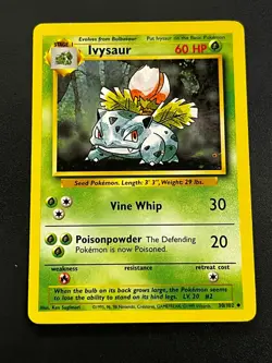 Ivysaur 30/102 - Base Set Vintage WOTC Pokemon TCG Card LP - Image 1