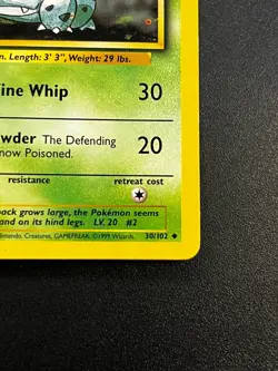 Ivysaur 30/102 - Base Set Vintage WOTC Pokemon TCG Card LP - Image 3