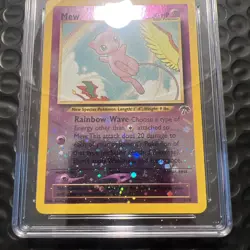 CGC 8 Mew 2001 Southern Islands 1/18 Reverse Holo Pokemon Card - Image 2