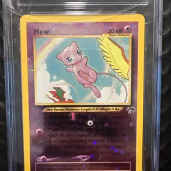 CGC 8 Mew 2001 Southern Islands 1/18 Reverse Holo Pokemon Card - Image 3