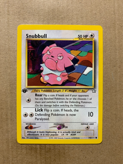1st Edition Snubbull 74/111 Neo Genesis - Common Pokemon Card - NM/Mint - Image 1