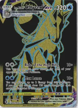 TG29/TG30 Ice Rider Calyrex VMAX Astral Radiance Secret Rare Gold Pokemon Card - Image 1